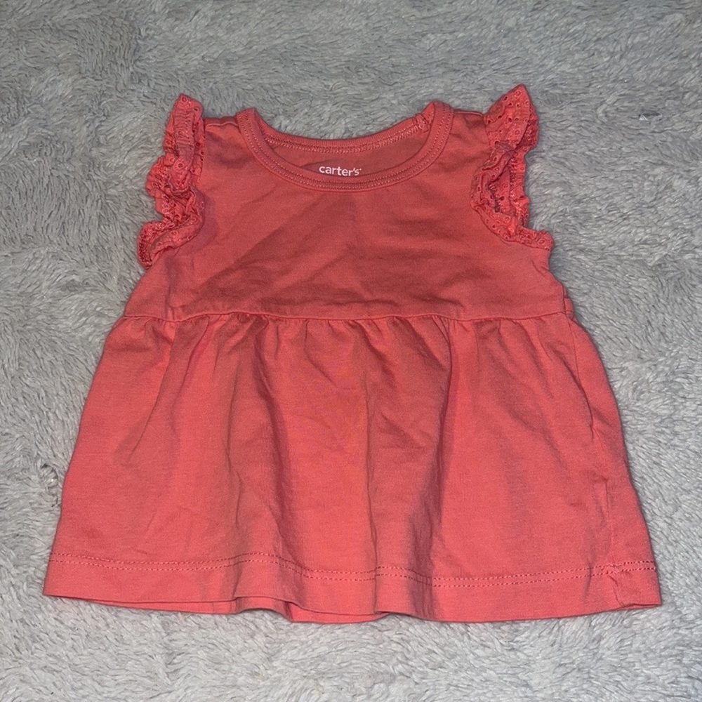 (3 for $10) carters 6 month coral tee baby girl clothing